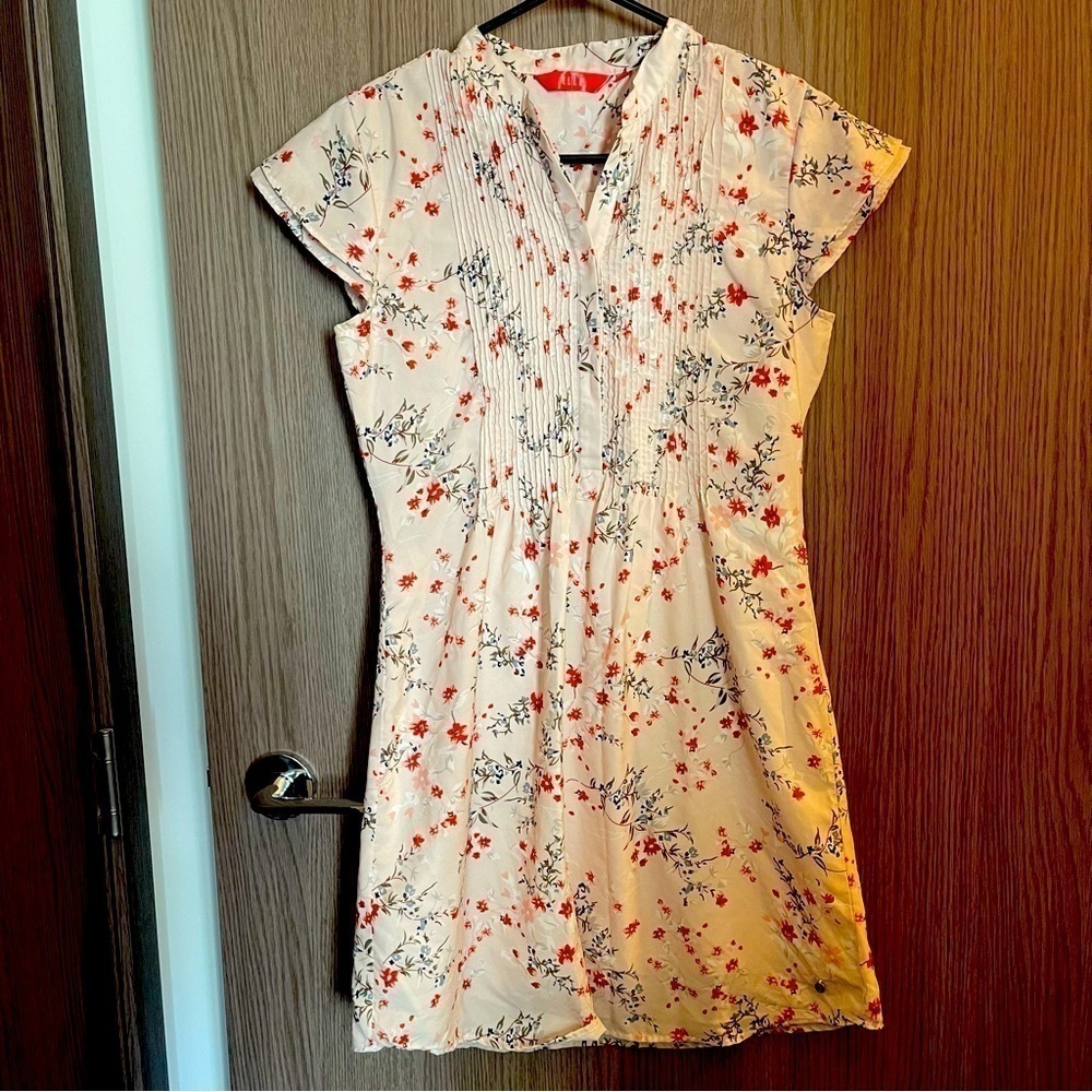 ELLE Pastel Peach floral  print dress